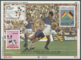 Bolivien 1989 Fußball-WM In Italien Block 178 Postfrisch (C27910) - Bolivia