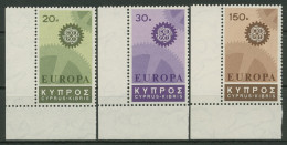 Zypern 1967 Europa CEPT 292/94 Ecke Unten Links Postfrisch - Ungebraucht
