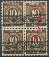 Bizone 1948 Ziffern Bandaufdruck Aufdruckfehler 4er-Bl. 54 I AF O II Postfrisch - Neufs