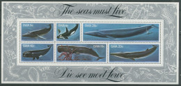 Südwestafrika 1980 Wale Blauwal Buckelwal Pottwal Block 5 Postfrisch (C25185) - Südwestafrika (1923-1990)