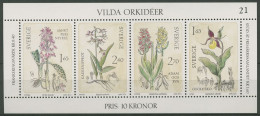 Schweden 1982 Pflanzen Wilde Orchideen Block 10 Postfrisch (C92289) - Hojas Bloque