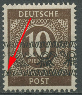 Bizone 1948 Ziffern Mit Bandaufdruck Aufdruckfehler 54 I AF PI Postfrisch - Nuevos