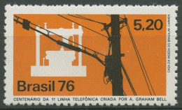 Brasilien 1976 Bell's Telefon Fernsprechleitung 1523 Postfrisch - Unused Stamps