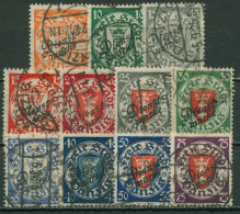 Danzig Dienstmarken 1924 Staatswappen Mit Aufdruck D 41/51 Gestempelt - Oficial