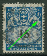 Danzig Portomarken 1927 Gr. Staatswappen Mit Plattenfehler P 38 XII Gestempelt - Postage Due