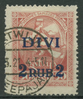 Lettland 1921 Erste Volksvertretung MiNr. 42 Mit Aufdruck 64 Gestempelt - Lettonie