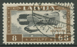 Lettland 1933 Hilfsfond Für Verunglückte Flieger 228 A Gestempelt - Lettonie