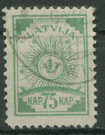 Lettland 1919 Freimarke Symbolik Ähren Im Sonnenkreis 14 A Gestempelt - Lettonie