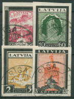 Lettland 1933 Flieger-Hilfsfonds Denkmal Ikarus 215/18 B Gestempelt - Lettonie