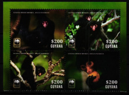 Guyana 8816-8819 Postfrisch Als 4er Block, Affen #JV376 - Guyane (1966-...)