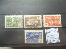 Suomi Finland Finlande 271/274 Neuf ** Mnh Perfect Parfait Etat 1944 Trains Voitures Croix Rouge Roode Kruis - Unused Stamps