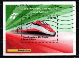 ITALIA - 2010 - LINEA FERROVIARIA ALTA VELOCITA': TORINO-SALERNO - USATO - 2001-10: Usados