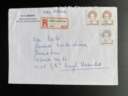 NETHERLANDS 1996 REGISTERED LETTER BURGH HAAMSTEDE 23-07-1996 NEDERLAND - Covers & Documents