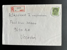 NETHERLANDS 1991 REGISTERED LETTER CHAAM TO VEENDAM 20-03-1991 NEDERLAND - Storia Postale