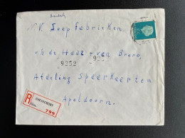 NETHERLANDS 1963 REGISTERED LETTER CHEVREMONT TO APELDOORN 15-10-1963 NEDERLAND - Cartas & Documentos