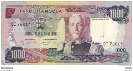 BILLET ANGOLA BANCO DE ANGOLA 1000 ESCUDOS 1972 - Angola