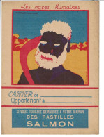 2 Protège Cahier PASTILLES SALMON Races Humaines Australien Race Noire + Européen Race Blanche - Produits Pharmaceutiques