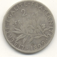 2 FRANCS  1899  SEMEUSE TB - 2 Francs