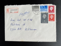 NETHERLANDS 1982 REGISTERED LETTER GIESSENBURG TO BILTHOVEN 29-04-1982 NEDERLAND - Storia Postale