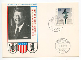 Germany, Berlin 1982 Souvenir Card - U.S. President Ronald Reagan's Visit To Bonn & Berlin, Germany - Briefe U. Dokumente
