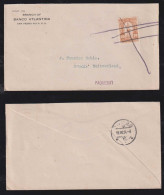 Honduras 1924 Cover PAQUEBOT SAN PEDRO SULA X BRUGG Switzerland 20c Manuscript Postmark - Honduras