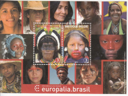 2011 Belgium Indigenous Peoples Europalia Brazil Miniature Sheet Of 2 MNH @ BELOW FACE VALUE - Unused Stamps