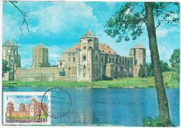 Belarus 1992 Mirsky Castle, Grodno/Hrodna Region, Post Card 1978, Stamp 1992 - Bielorussia