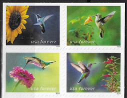 USA 2024 MiNr. XXXX Etats-Unis Birds, Ruby-throated Hummingbird (Archilochus Colubris), Flowers  4v MNH **  5.60 € - Hummingbirds