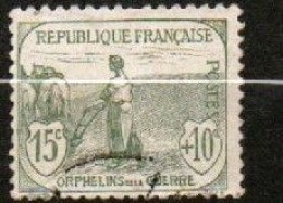 FRANCE ,FRANKREICH 1917 - 1918. YT 150, MI 130, KRIEGSWAISEN, Orphelins. OBLITERE, GESTEMPELT - Usati