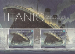 2012 Belgium 3D Titanic Ships With COOL 3D Glasses + Souvenir Sheet MNH - Unused Stamps