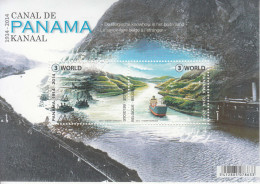 2014 Belgium Panama Canal Ships Shipping Souvenir Sheet MNH - Unused Stamps