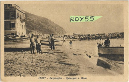 Liguria-savona-laigueglia Spiaggia E Molo Veduta Barche Pescatori Spiaggia Persone Animata Anni 30 (v.retro) - Otros & Sin Clasificación