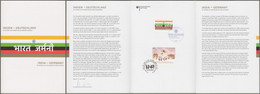 Bund India : Minister Card - Mi-Nr. 3612 ESST: " Beziehungen Indien - Deutschland " Gemeinschaftsausgabe - Joint Issue X - Briefe U. Dokumente