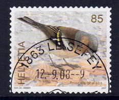 Suisse // Schweiz // Switzerland // 2000-2009  //  2007 , Oiseaux Indigène, Le Pinson Zumstein No. 1236 Oblitéré - Used Stamps