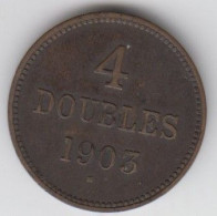 Guernsey Coin 4 Doubles 1903 - Condition Very Fine - Guernesey