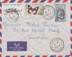 Madagascar -1963--lettre TAMATAVE  Pour TAMATAVE..composition De Timbres Sur Lettre  .Beau Cachet FOIRE INTERNATIONALE - Madagascar (1960-...)