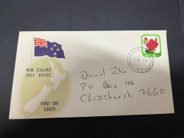 5-4-2024 (1 Z 7) New Zealand (1979 Cover) Roses  (FDC Posted To Christchrch) - FDC