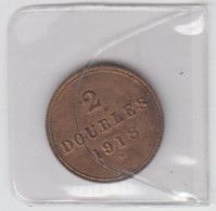 Guernsey Coin 2 Double 1918 - Condition Extra Fine - Guernsey