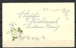 Delcampe - Germany Deutschland 1929 Glückwunschkarte, Silberne Hochzeit, Used In Barmen - Hochzeiten