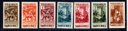 Saargebiet Michel Nr 151-157 Volkshilfe Gemälde IV SARRE Yvert 148-154 Postfrisch ** MNH Geprüft BPP Attest - Nuevos