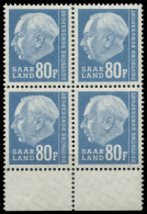 SAAR OPD 1957 Nr 424 Postfrisch VIERERBLOCK URA X478CE6 - Nuovi
