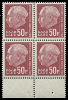 SAAR OPD 1957 Nr 422 Postfrisch VIERERBLOCK URA X478CDE - Neufs