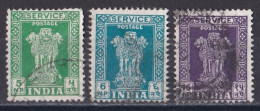 Inde  - Timbre De Service  Y&T N°  17  18  Et  19 A  Oblitérés - Dienstzegels