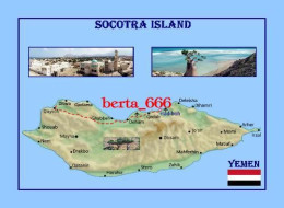 Socotra Island Map UNESCO Yemen New Postcard * Carte Geographique * Landkarte - Yemen