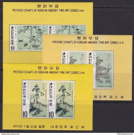 1971 COREA DEL SUD/SOUTH KOREA, BF 213/215  3 Foglietti  MNH/** - Asia (Other)