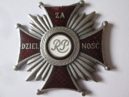 Pologne SGM Ordre Croix Du Merite Pour La Bravoure 1ere Cls/WW II Poland Order Of The Cross Of Merit For Bravery 1st Cls - Andere & Zonder Classificatie