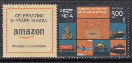 'Amazon' Celebration 10 Yrs, Airplane, Ship, Train, Motorbike, Truck, Transport, Logistic Cargo, My Stamp 2023 MNH - Ungebraucht