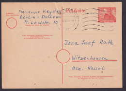 Berlin Ganzsache P 4 B Bauten Steglitz Nach Witzenhausen - Cartes Postales - Oblitérées