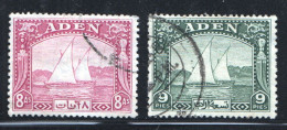 1937  Dhow  9 Pies And 8 Annas SG 2, 8  Used - Aden (1854-1963)