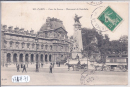 PARIS- COUR DU LOUVRE- MONUMENT GAMBETTA - Louvre